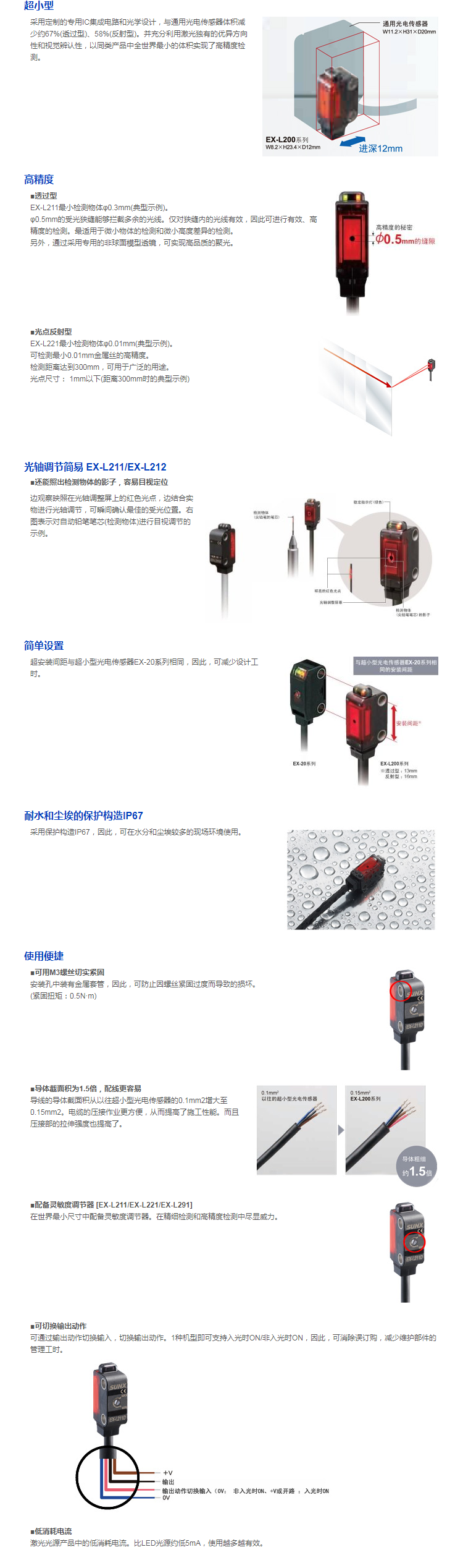 放大器內(nèi)置?超小型激光傳感器